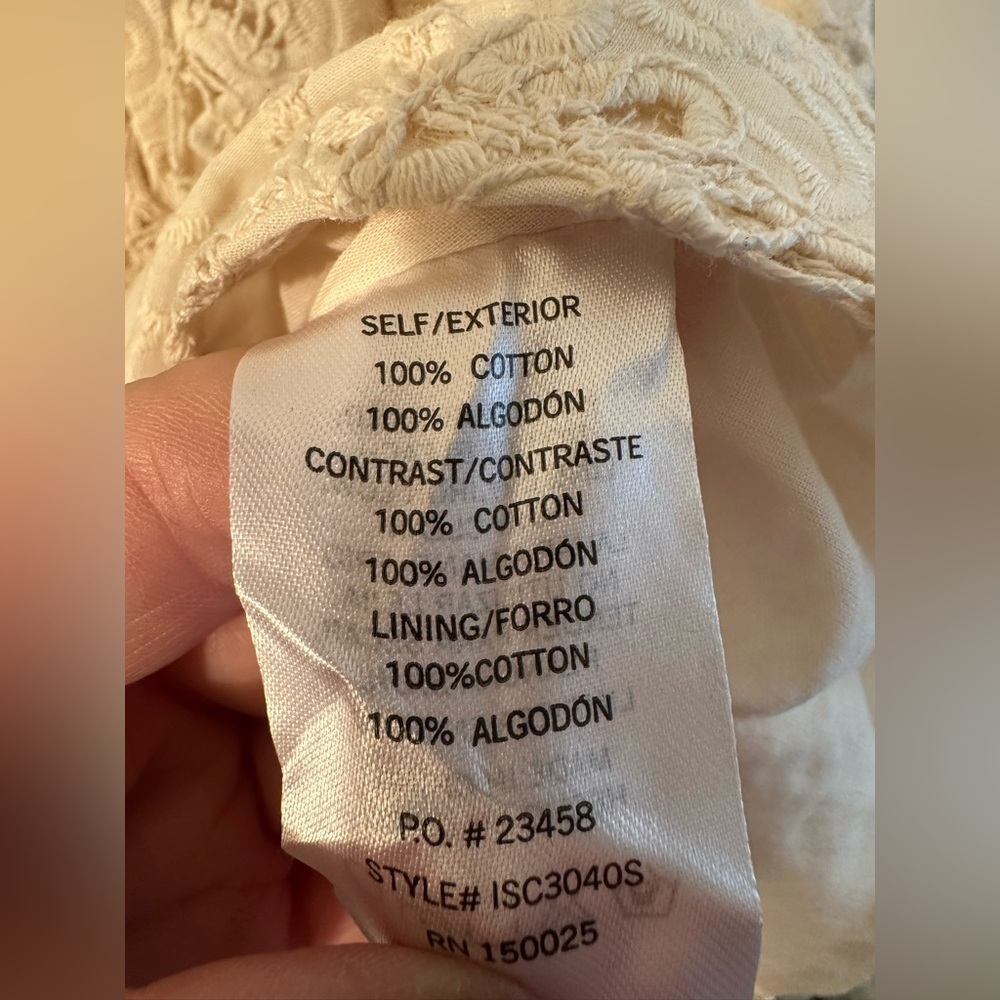 Anthro JACQUIE THE LABEL Bohemian Romantic Embroidery Md Celina Mini Skirt Ivory - Picture 10 of 13
